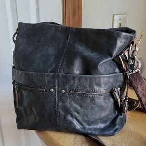 The SAK Leather Black Shoulder Bag